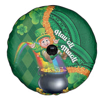 St Patrick's Day Hawaii Spare Tire Cover Hauoli Maoli Funny Shaka Leprechaun