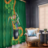 St Patrick's Day Hawaii Window Curtain Hauoli Maoli Funny Shaka Leprechaun