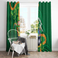 St Patrick's Day Hawaii Window Curtain Hauoli Maoli Funny Shaka Leprechaun