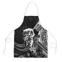 Hafa Adai Guam Discovery Day Apron Chamorro Latte Stone Hand Black Version