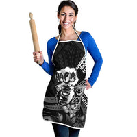 Hafa Adai Guam Discovery Day Apron Chamorro Latte Stone Hand Black Version