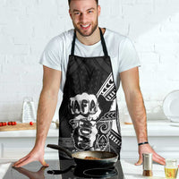 Hafa Adai Guam Discovery Day Apron Chamorro Latte Stone Hand Black Version