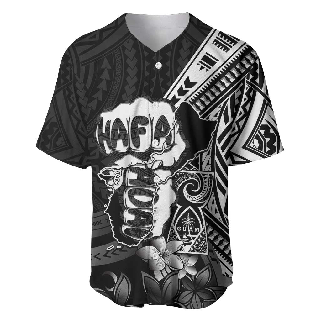 Hafa Adai Guam Discovery Day Baseball Jersey Chamorro Latte Stone Hand Black Version