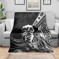 Hafa Adai Guam Discovery Day Blanket Chamorro Latte Stone Hand Black Version