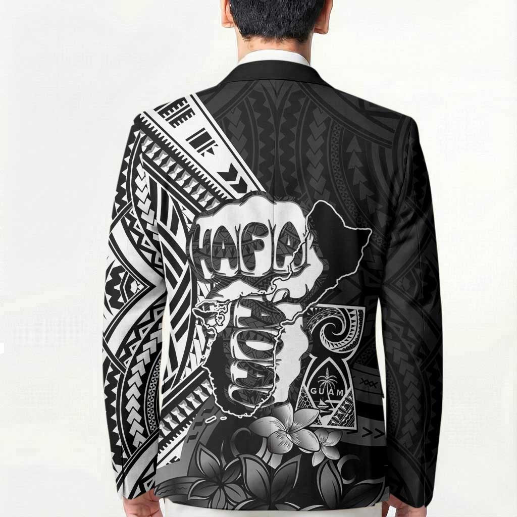 Hafa Adai Guam Discovery Day Blazer Chamorro Latte Stone Hand Black Version LT14 - Polynesian Pride