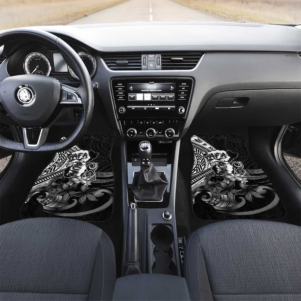 Hafa Adai Guam Discovery Day Car Mats Chamorro Latte Stone Hand Black Version