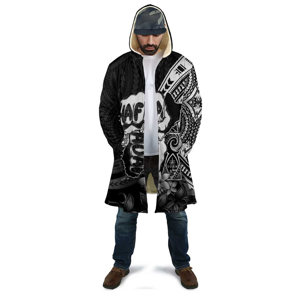 Hafa Adai Guam Discovery Day Cloak Chamorro Latte Stone Hand Black Version