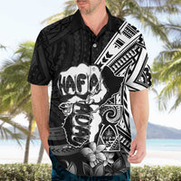Hafa Adai Guam Discovery Day Hawaiian Shirt Chamorro Latte Stone Hand Black Version LT14 - Polynesian Pride