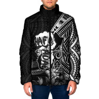 Hafa Adai Guam Discovery Day Padded Jacket Chamorro Latte Stone Hand Black Version