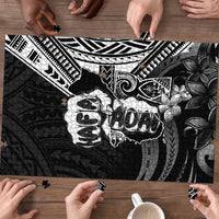 Hafa Adai Guam Discovery Day Puzzle Chamorro Latte Stone Hand Black Version