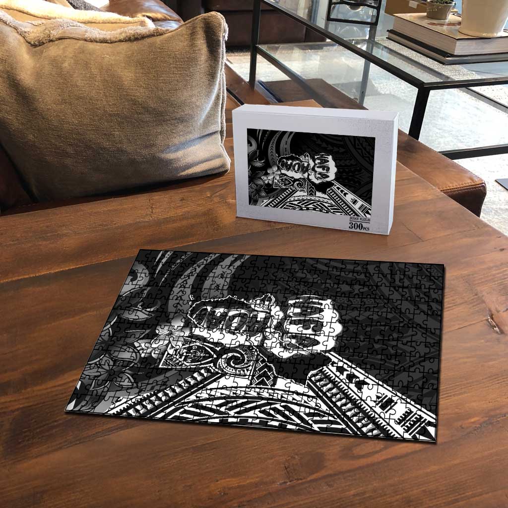 Hafa Adai Guam Discovery Day Puzzle Chamorro Latte Stone Hand Black Version