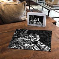 Hafa Adai Guam Discovery Day Puzzle Chamorro Latte Stone Hand Black Version