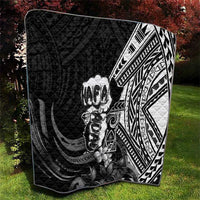 Hafa Adai Guam Discovery Day Quilt Chamorro Latte Stone Hand Black Version