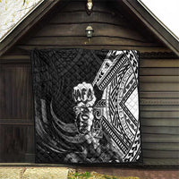Hafa Adai Guam Discovery Day Quilt Chamorro Latte Stone Hand Black Version