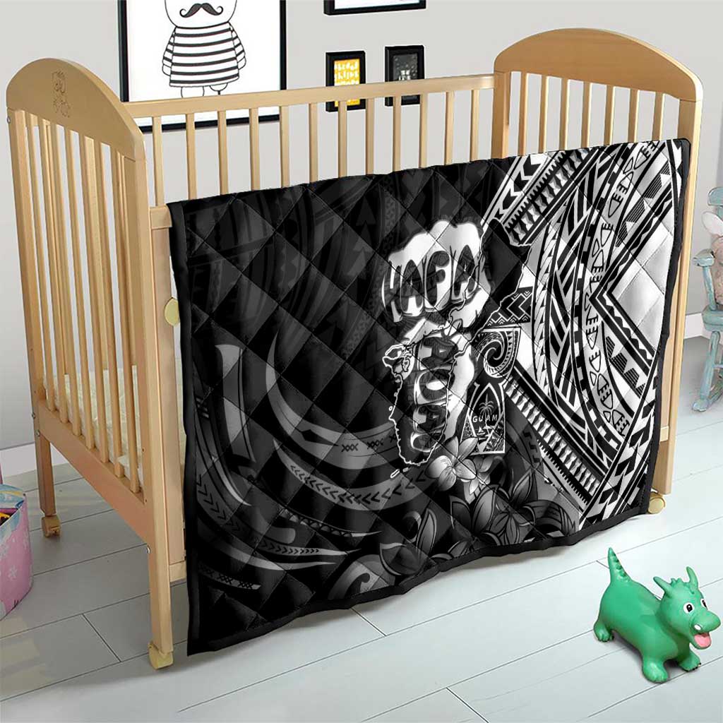 Hafa Adai Guam Discovery Day Quilt Chamorro Latte Stone Hand Black Version