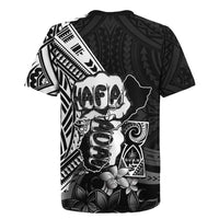 Hafa Adai Guam Discovery Day Rugby Jersey Chamorro Latte Stone Hand Black Version LT14 - Polynesian Pride