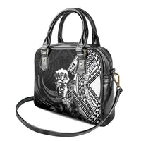 Hafa Adai Guam Discovery Day Shoulder Handbag Chamorro Latte Stone Hand Black Version LT14 - Polynesian Pride