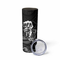 Hafa Adai Guam Discovery Day Skinny Tumbler Chamorro Latte Stone Hand Black Version LT14 - Polynesian Pride