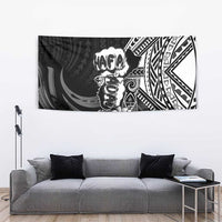 Hafa Adai Guam Discovery Day Tapestry Chamorro Latte Stone Hand Black Version