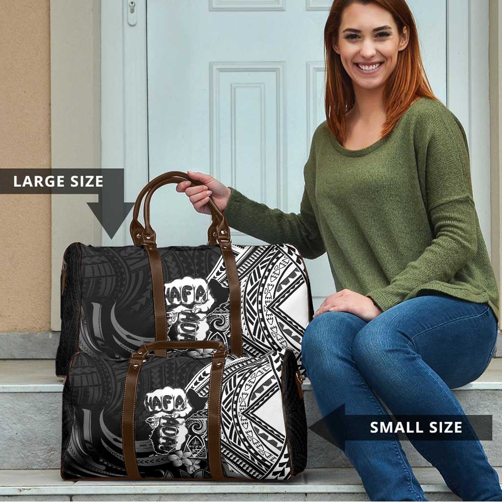 Hafa Adai Guam Discovery Day Travel Bag Chamorro Latte Stone Hand Black Version