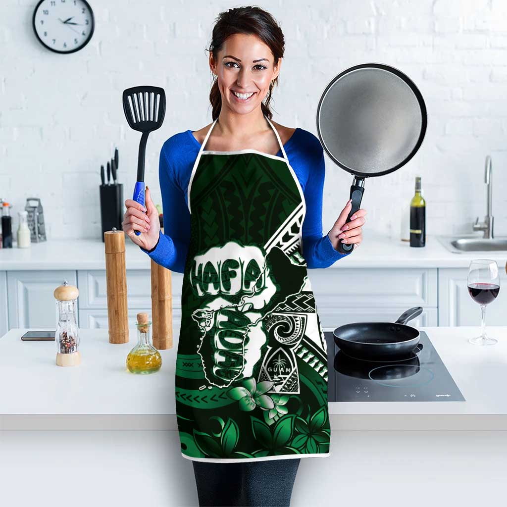 Hafa Adai Guam Discovery Day Apron Chamorro Latte Stone Hand Green Version LT14 - Polynesian Pride