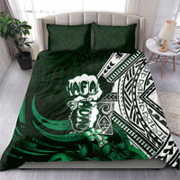 Hafa Adai Guam Discovery Day Bedding Set Chamorro Latte Stone Hand Green Version