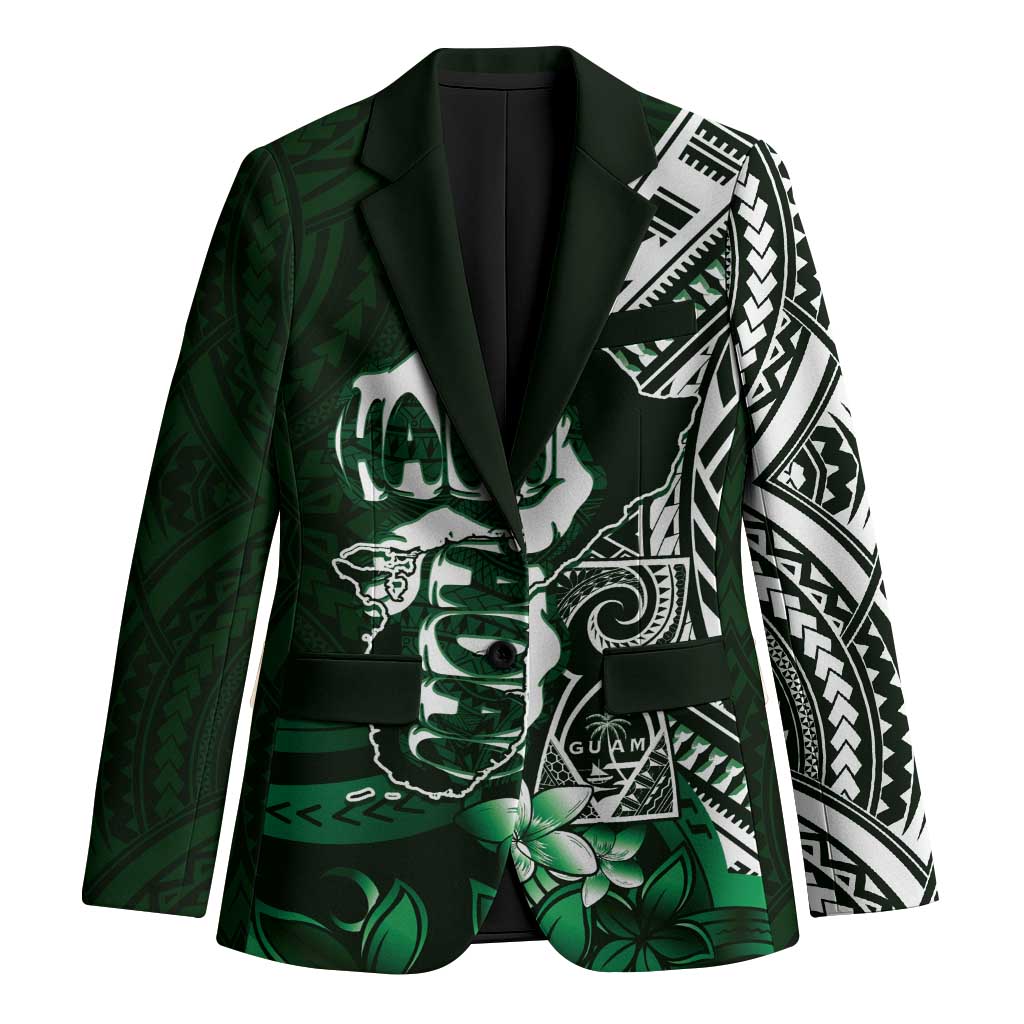 Hafa Adai Guam Discovery Day Blazer Chamorro Latte Stone Hand Green Version