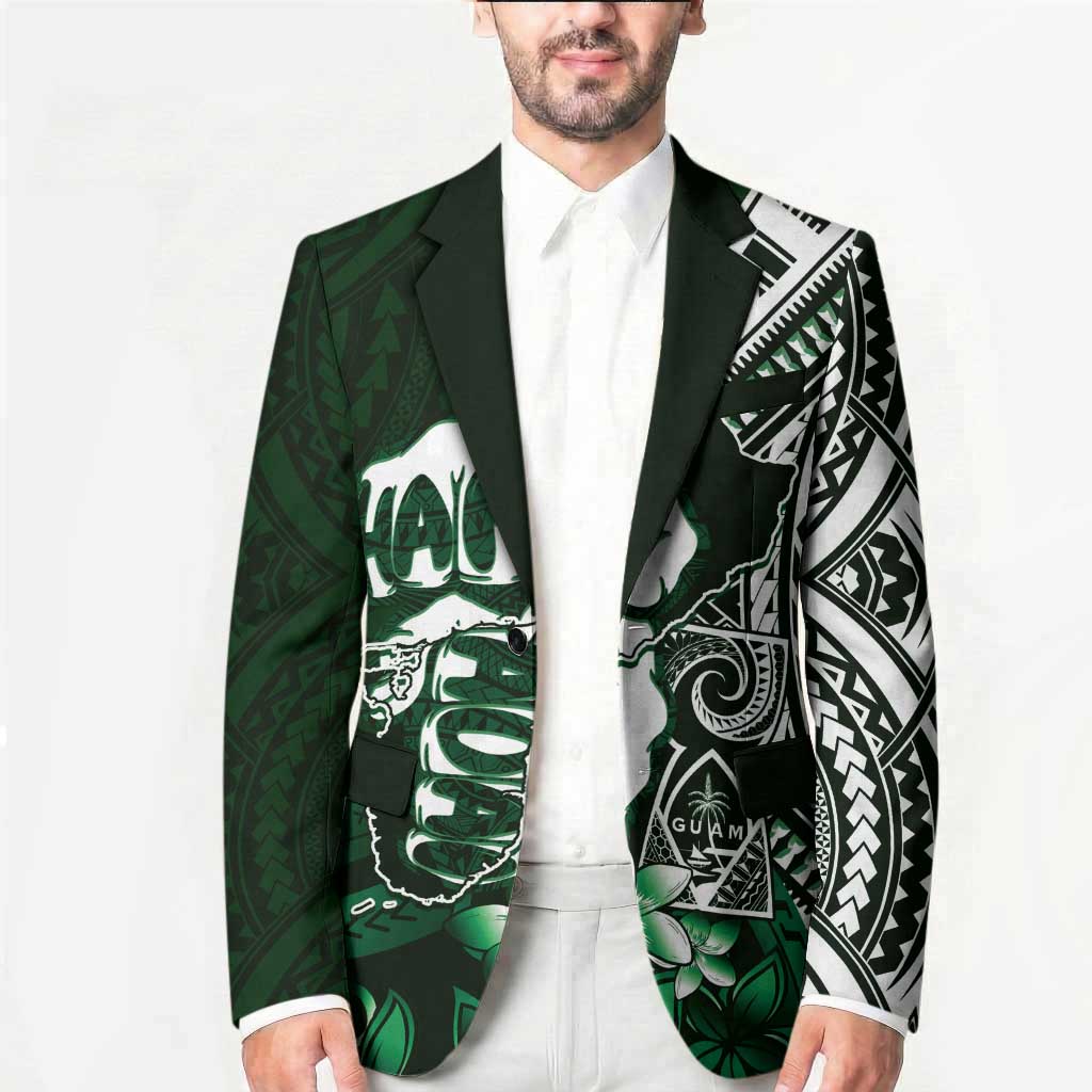 Hafa Adai Guam Discovery Day Blazer Chamorro Latte Stone Hand Green Version
