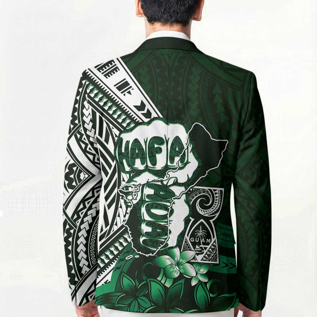 Hafa Adai Guam Discovery Day Blazer Chamorro Latte Stone Hand Green Version