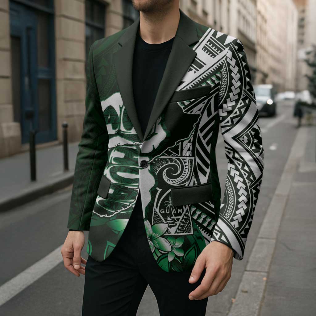 Hafa Adai Guam Discovery Day Blazer Chamorro Latte Stone Hand Green Version