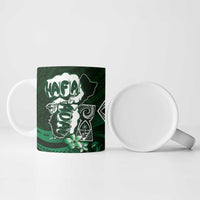 Hafa Adai Guam Discovery Day Ceramic Mug Chamorro Latte Stone Hand Green Version