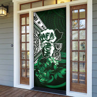 Hafa Adai Guam Discovery Day Door Cover Chamorro Latte Stone Hand Green Version