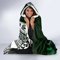 Hafa Adai Guam Discovery Day Hooded Blanket Chamorro Latte Stone Hand Green Version