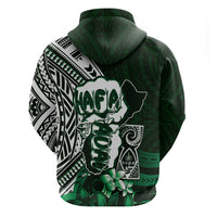 Hafa Adai Guam Discovery Day Hoodie Chamorro Latte Stone Hand Green Version