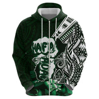 Hafa Adai Guam Discovery Day Hoodie Chamorro Latte Stone Hand Green Version