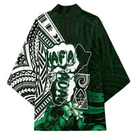 Hafa Adai Guam Discovery Day Kimono Chamorro Latte Stone Hand Green Version