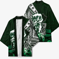 Hafa Adai Guam Discovery Day Kimono Chamorro Latte Stone Hand Green Version