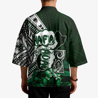 Hafa Adai Guam Discovery Day Kimono Chamorro Latte Stone Hand Green Version