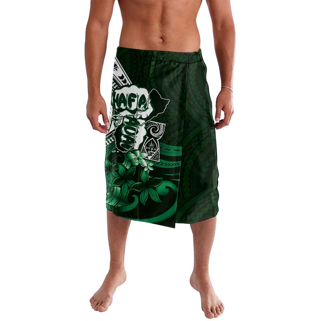 Hafa Adai Guam Discovery Day Lavalava Chamorro Latte Stone Hand Green Version