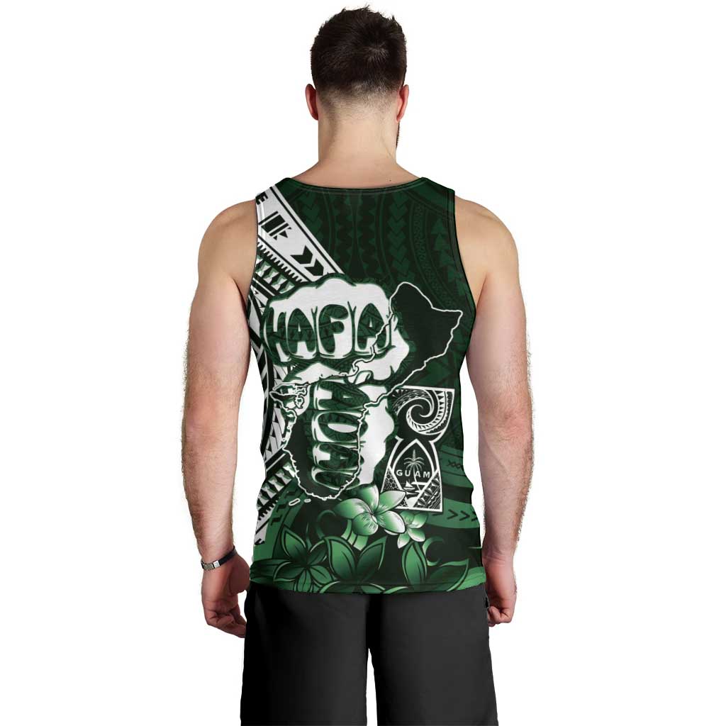 Hafa Adai Guam Discovery Day Men Tank Top Chamorro Latte Stone Hand Green Version
