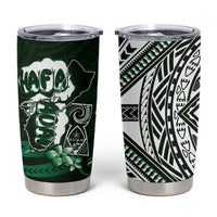 Hafa Adai Guam Discovery Day Tumbler Cup Chamorro Latte Stone Hand Green Version
