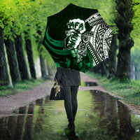 Hafa Adai Guam Discovery Day Umbrella Chamorro Latte Stone Hand Green Version