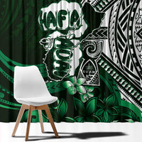 Hafa Adai Guam Discovery Day Window Curtain Chamorro Latte Stone Hand Green Version