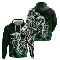Hafa Adai Guam Discovery Day Zip Hoodie Chamorro Latte Stone Hand Green Version LT14 - Polynesian Pride