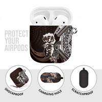 Hafa Adai Guam Discovery Day AirPods Case Chamorro Latte Stone Hand Brown Version