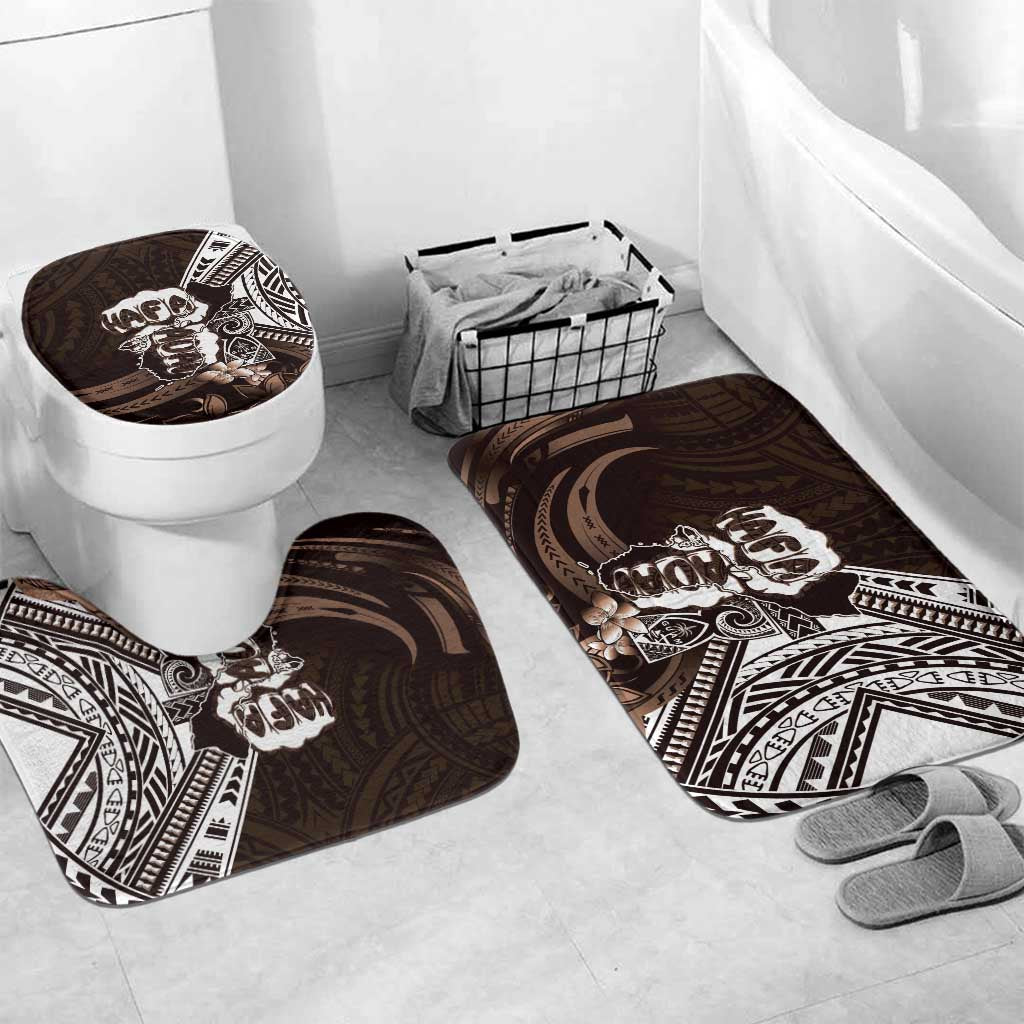 Hafa Adai Guam Discovery Day Bathroom Set Chamorro Latte Stone Hand Brown Version