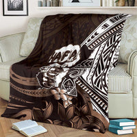 Hafa Adai Guam Discovery Day Blanket Chamorro Latte Stone Hand Brown Version