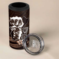 Hafa Adai Guam Discovery Day 4 in 1 Can Cooler Tumbler Chamorro Latte Stone Hand Brown Version LT14 - Polynesian Pride