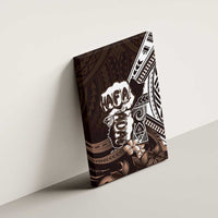 Hafa Adai Guam Discovery Day Canvas Wall Art Chamorro Latte Stone Hand Brown Version