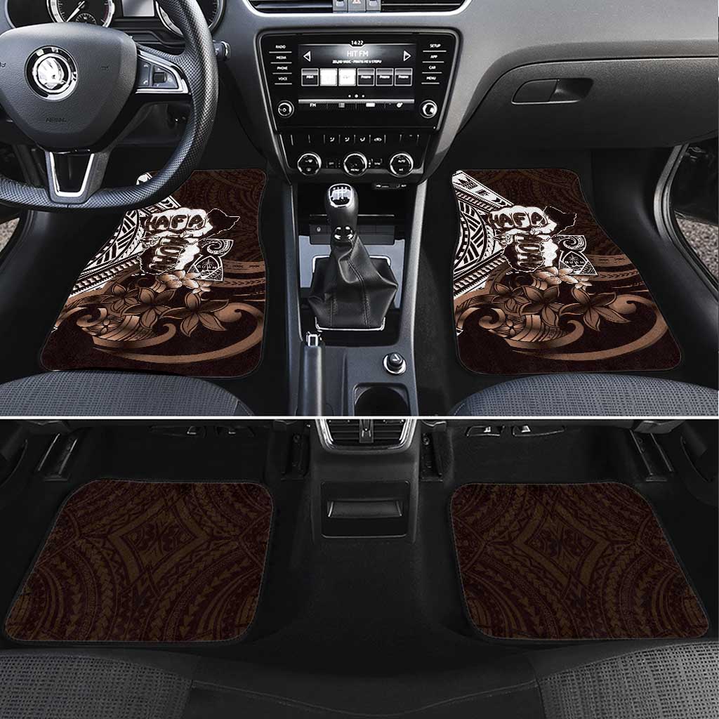 Hafa Adai Guam Discovery Day Car Mats Chamorro Latte Stone Hand Brown Version
